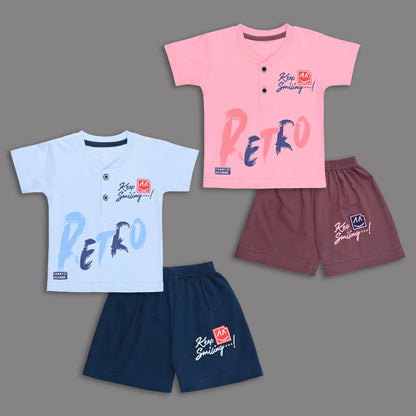 Kids Unisex Hosiery Cotton T-Shirt & Shorts Set