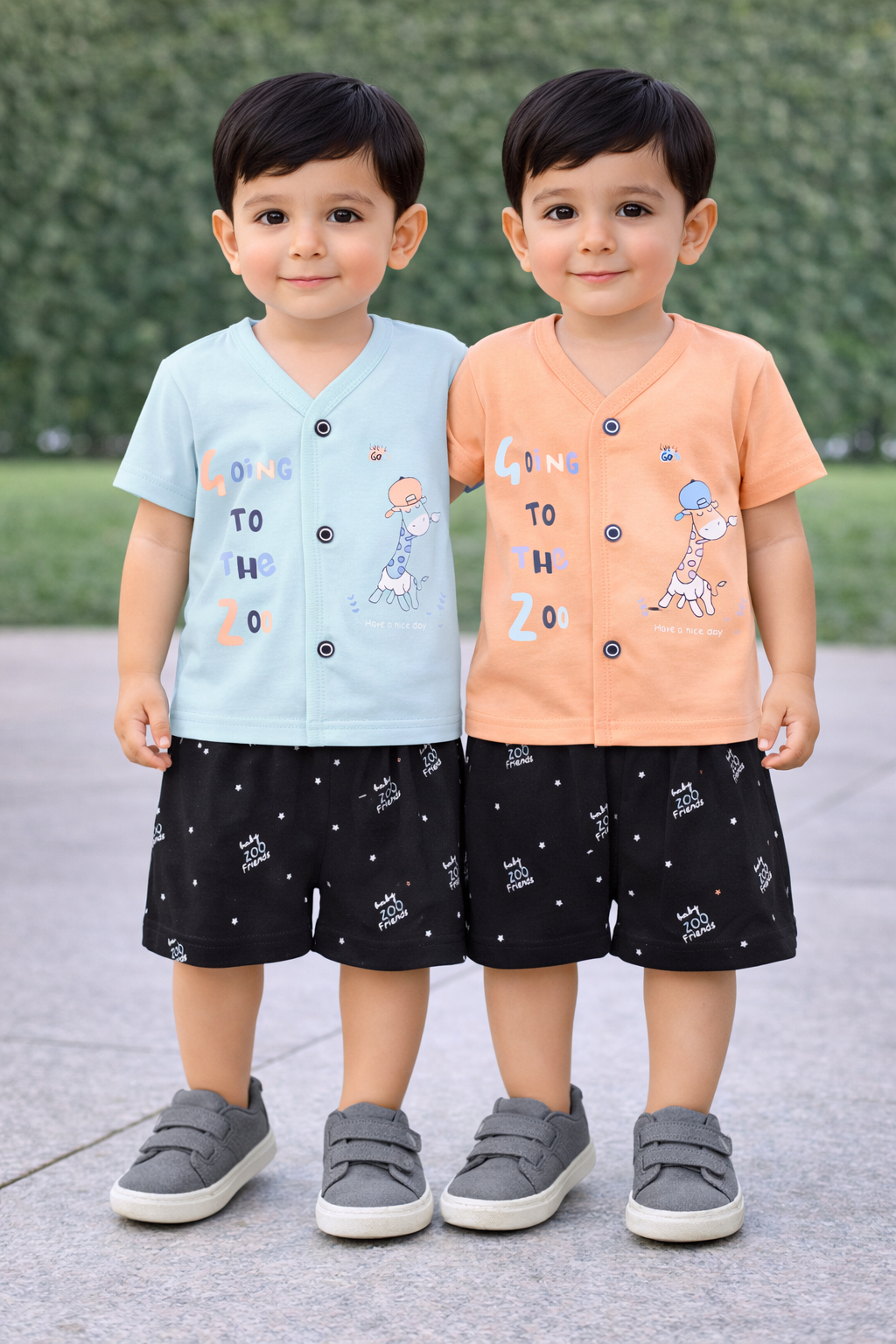 Kids Unisex Hosiery Cotton T-Shirt & Shorts Set