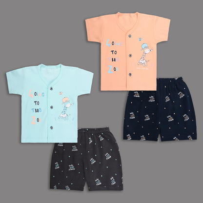 Kids Unisex Hosiery Cotton T-Shirt & Shorts Set