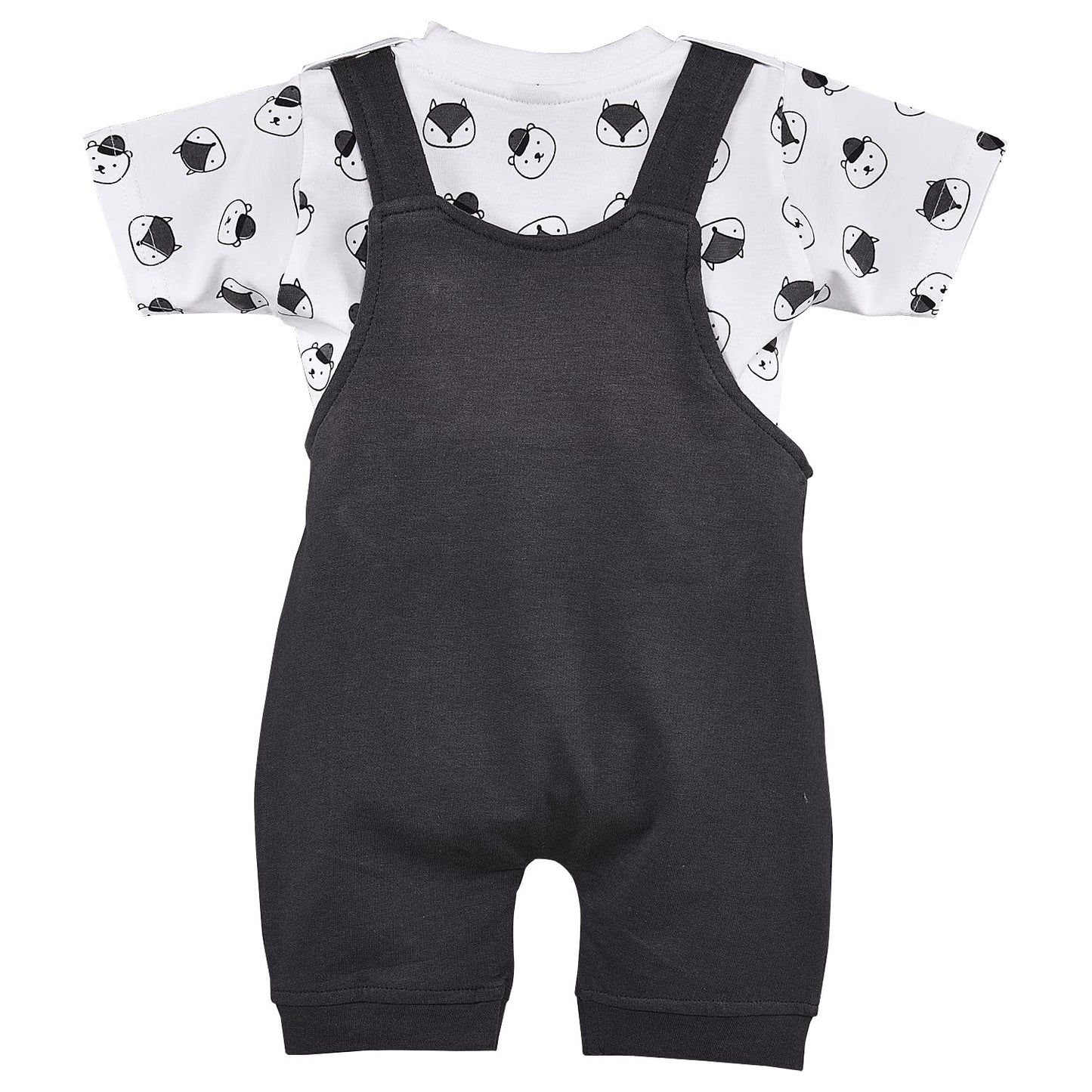 Boys Conversational Printed Dungaree Set