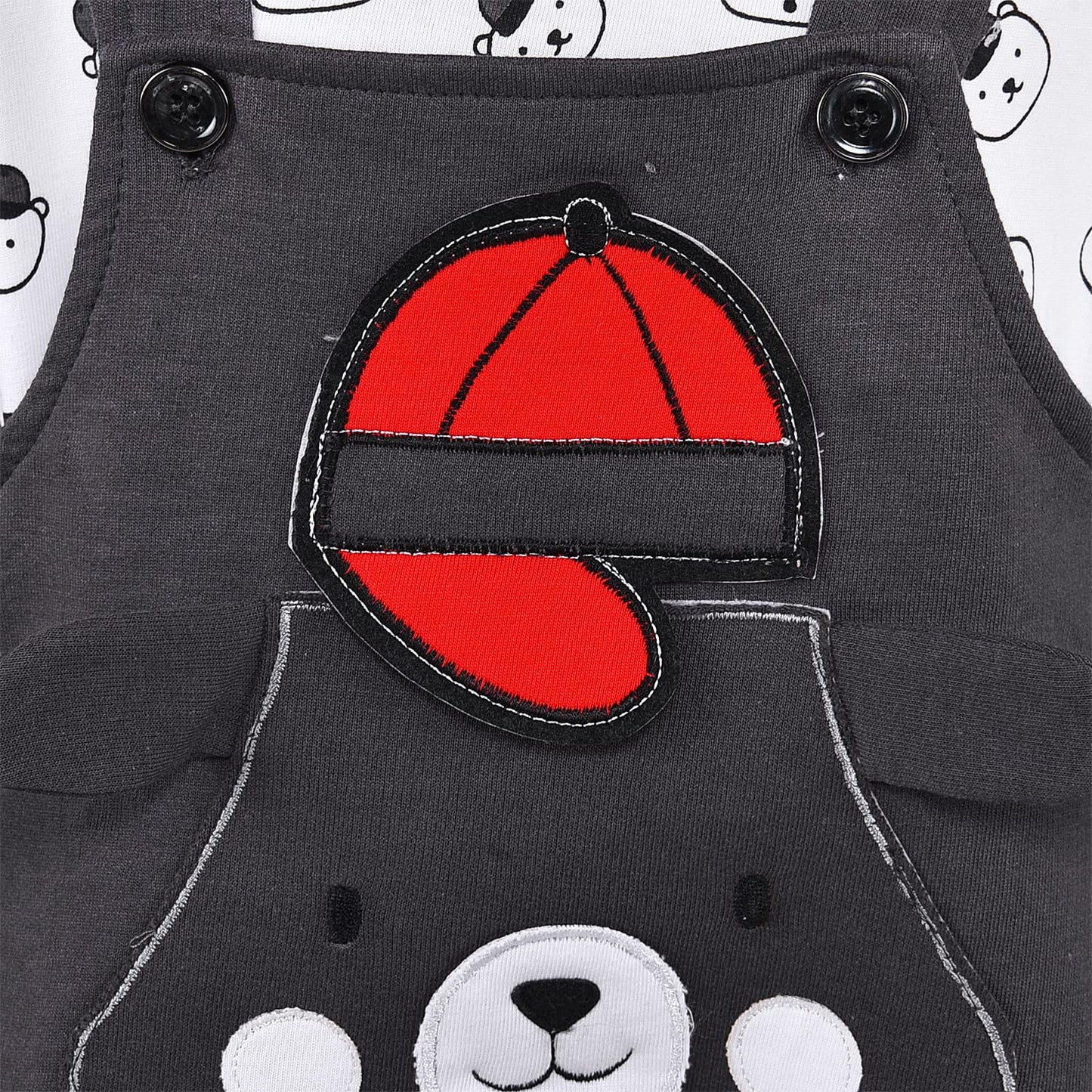 Boys Conversational Printed Dungaree Set
