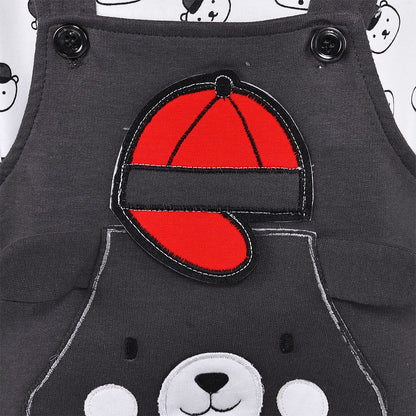 Boys Conversational Printed Dungaree Set