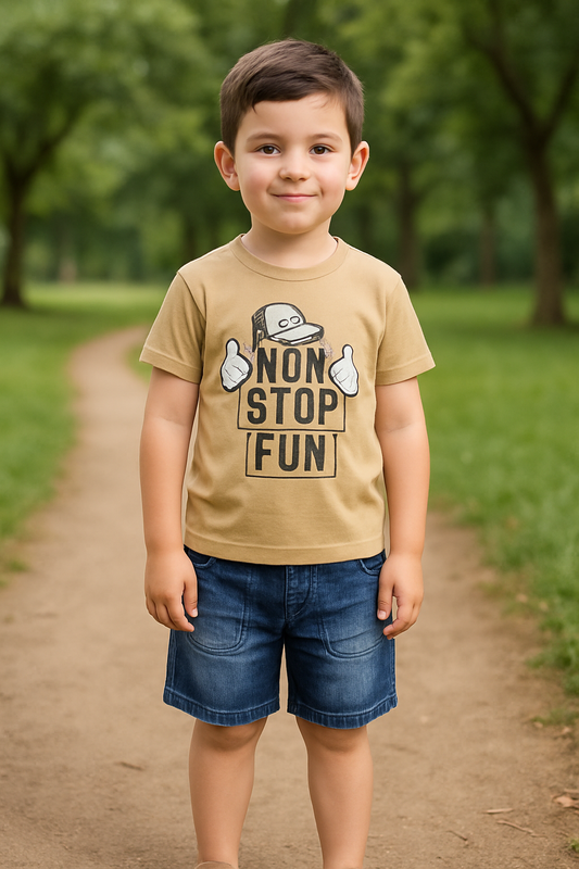 Boys Casual Printed T-shirt and Shorts Clothing Set