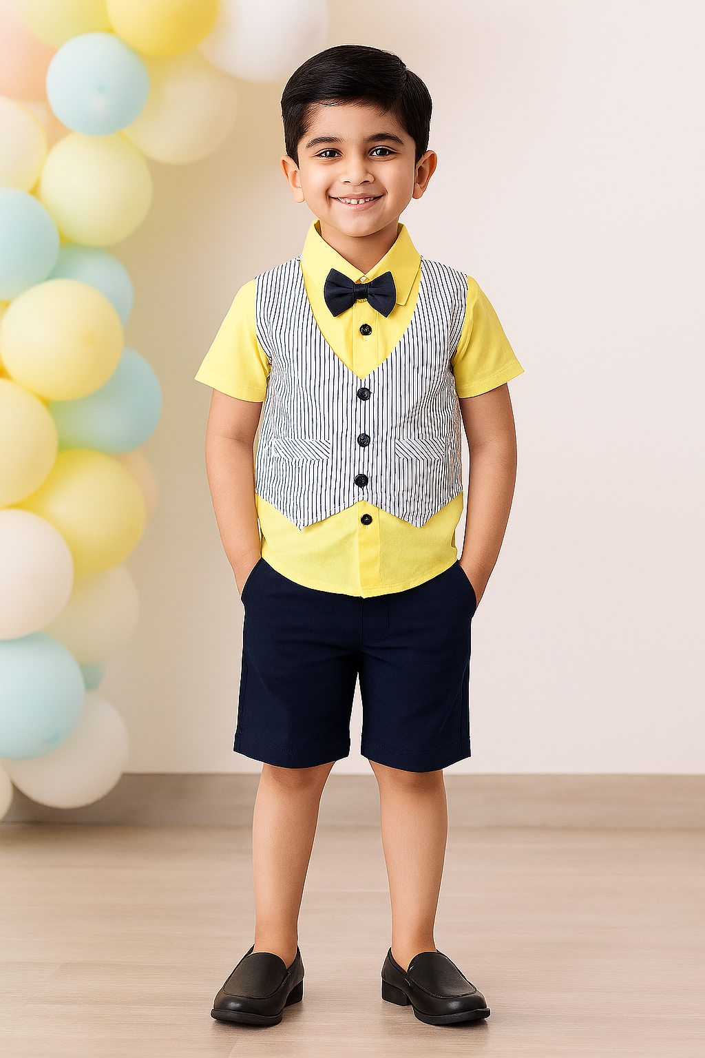 Baby Boys Cotton Striped T-shirt and Shorts Clothing Set
