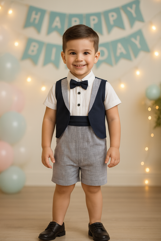 Unisex Clothing Sets With Bow Tie