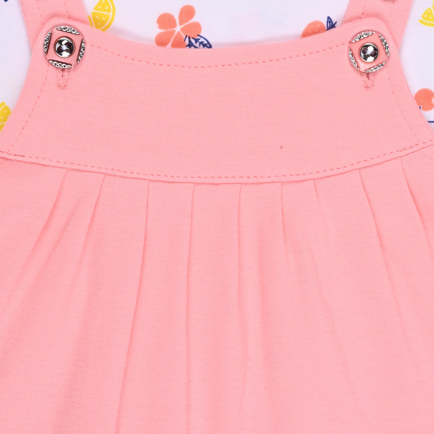 Girls Embroidered Puff Sleeve Frock Dress comes with Brief.