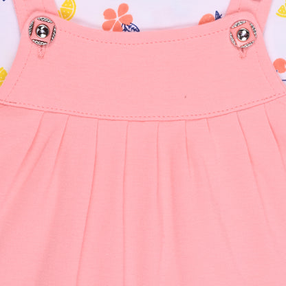 Girls Embroidered Puff Sleeve Frock Dress comes with Brief.