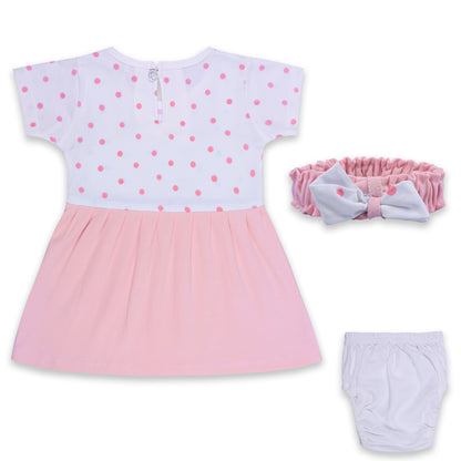 Girls Polka Print Frock Dress Comes With Brief