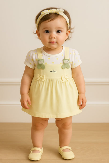 Girls Polka Print Frock Dress Comes With Brief