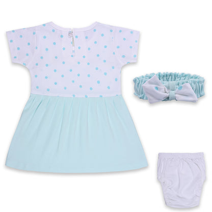 Girls Polka Print Frock Dress Comes With Brief