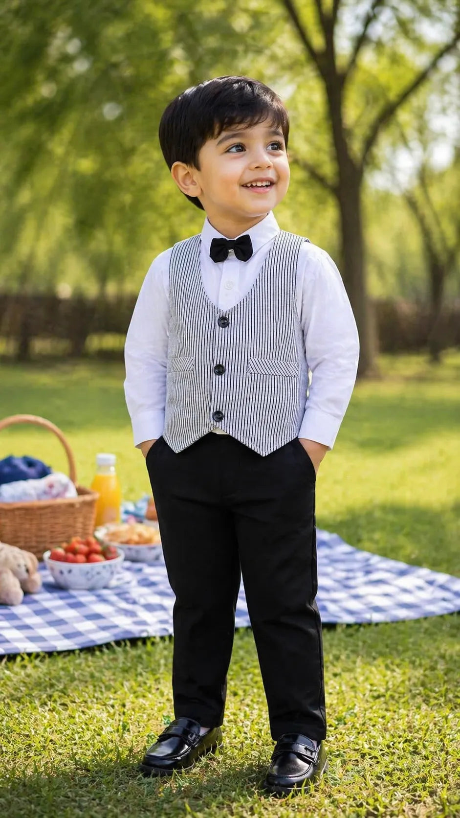 Boys T-Shirt and Pant With Bow-Tie
