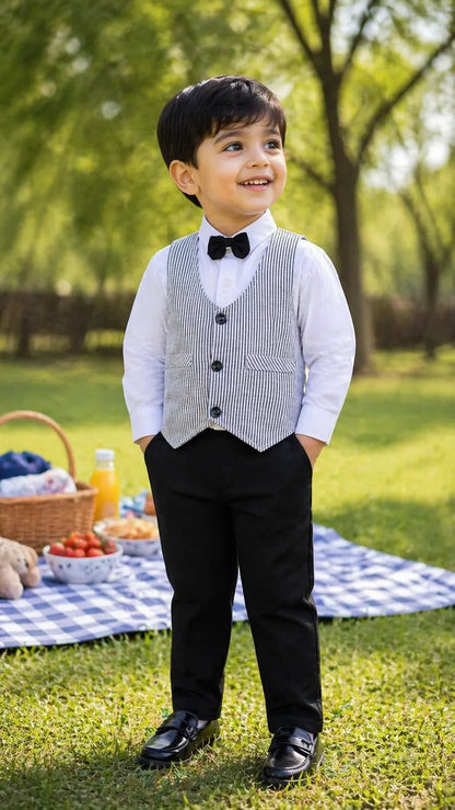 Boys T-Shirt and Pant With Bow-Tie
