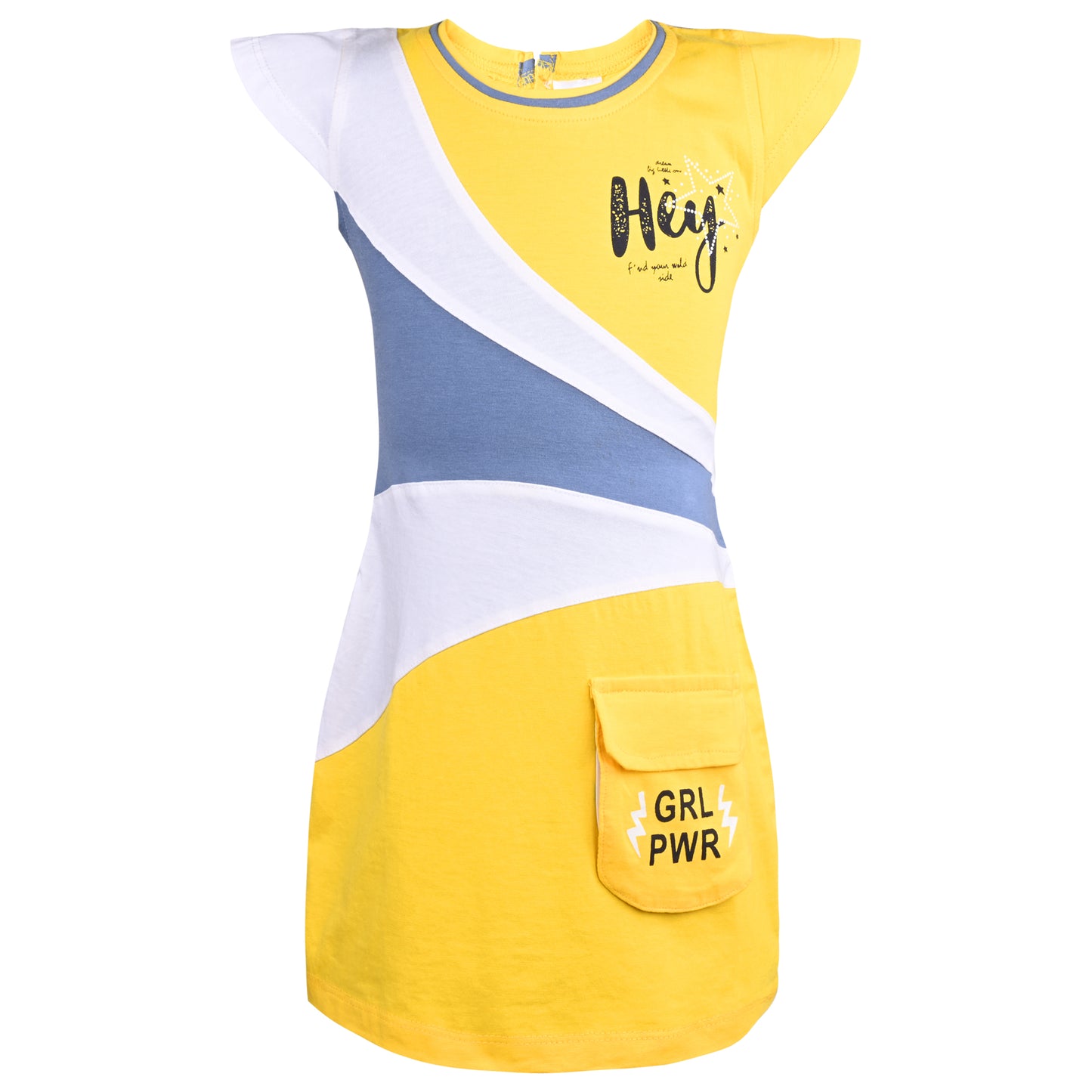 Girls Printed Fit and Flare Cap Sleeve Frock Dress