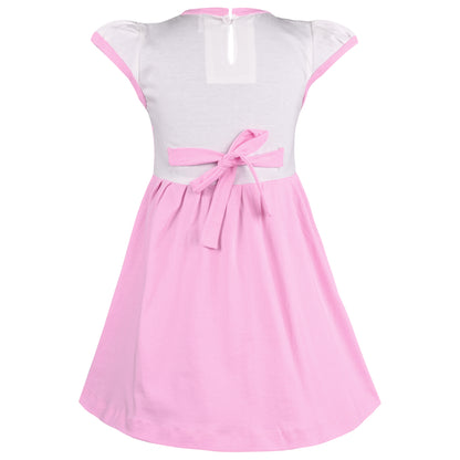 Girls Printed Fit and Flare Cap Sleeve Frock Dress