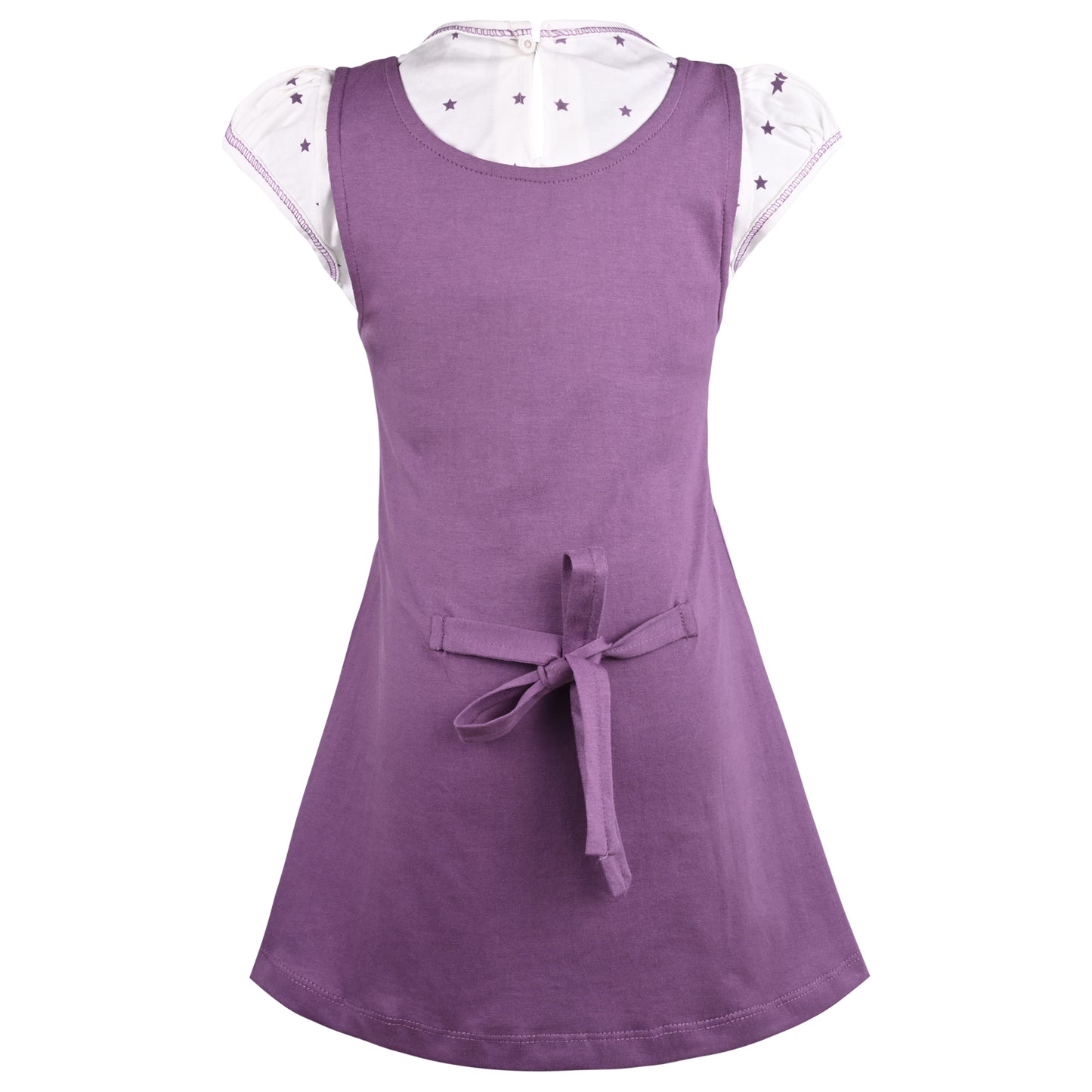 Girls Polka Print Fit and Flare Cap Sleeve Frock Dress