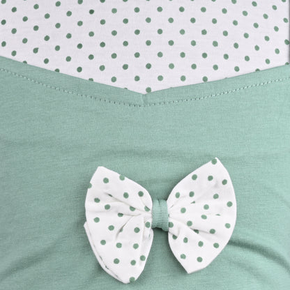 Girls Embroidered Cartoon Bow Cotton Casual Dress