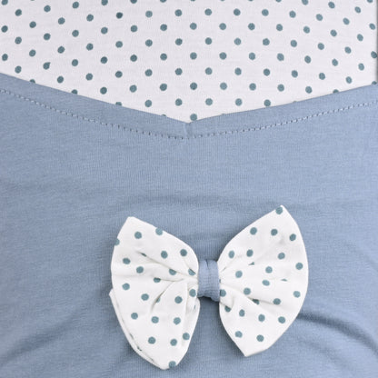 Girls Embroidered Cartoon Bow Cotton Casual Dress