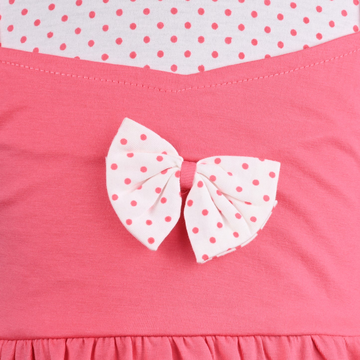 Girls Embroidered Cartoon Bow Cotton Casual Dress