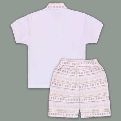 Boys Cotton T-shirt and Shorts Partywear Set