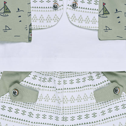 Boys Cotton T-shirt and Shorts Partywear Set