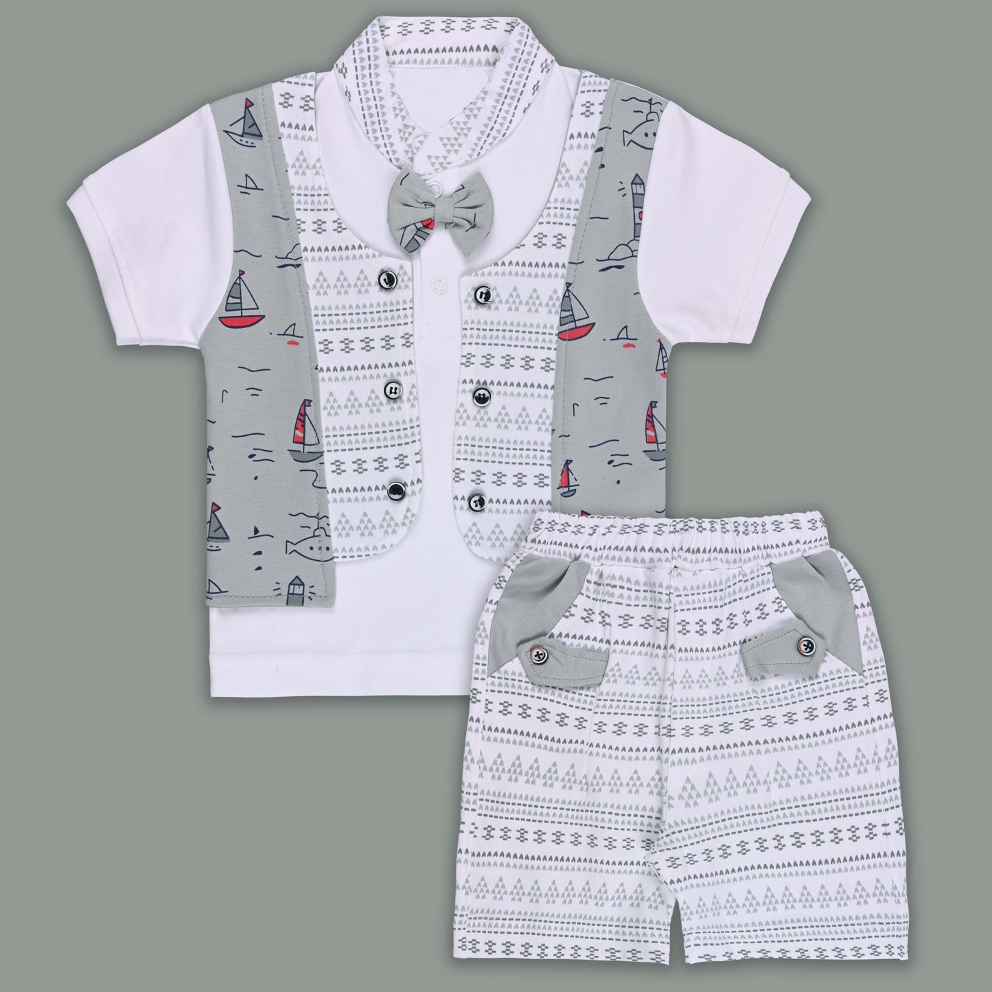 Boys Cotton T-shirt and Shorts Partywear Set