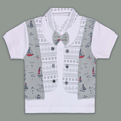 Boys Cotton T-shirt and Shorts Partywear Set