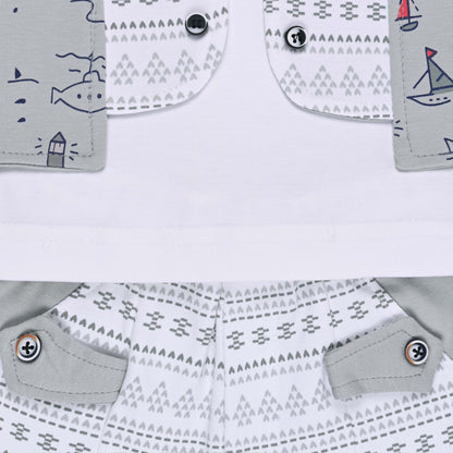 Boys Cotton T-shirt and Shorts Partywear Set