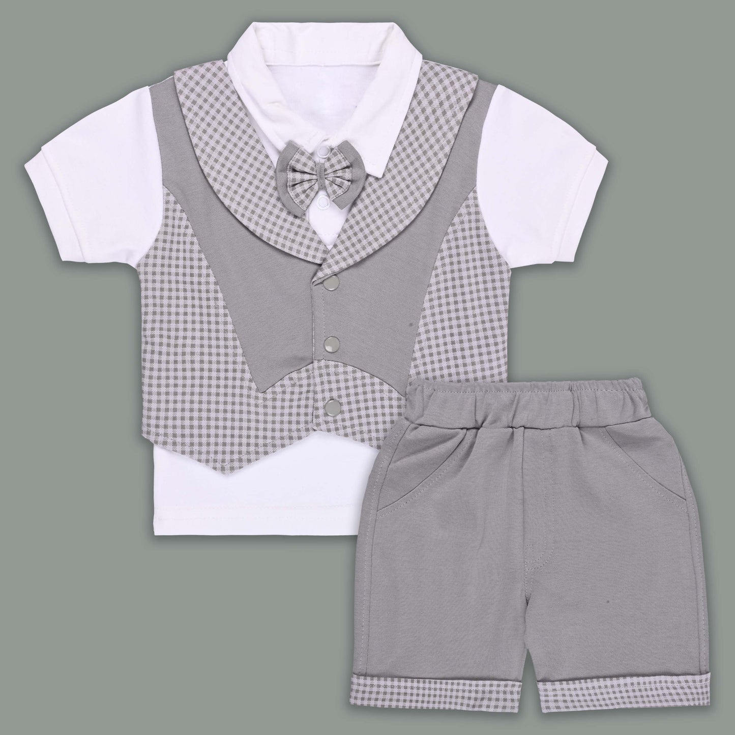Boys Cotton T-shirt and Shorts Partywear Set bt826
