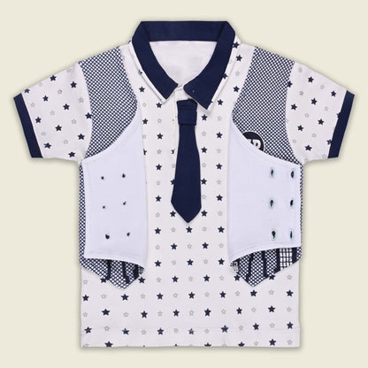 Boys Cotton T-shirt and Shorts Partywear Set bt828