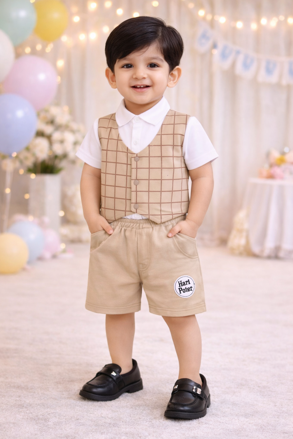 Boys Cotton T-shirt and Shorts Partywear Set bt829