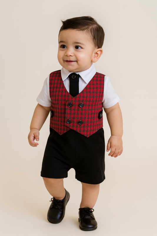 Wish Karo Boys Rompers For Kids-(bt82red)