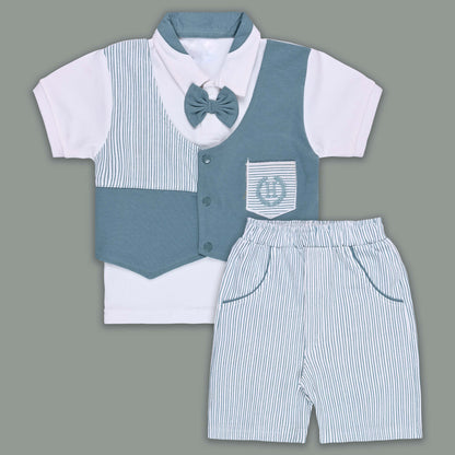 Boys Cotton T-shirt and Shorts Partywear Set bt830