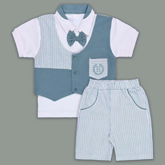 Boys Cotton T-shirt and Shorts Partywear Set bt830