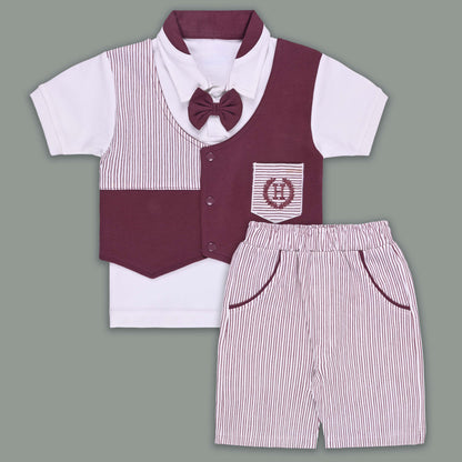 Boys Cotton T-shirt and Shorts Partywear Set bt830