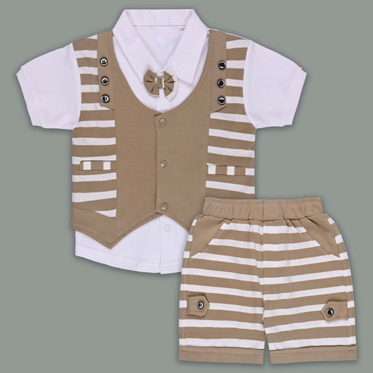 Boys Cotton T-shirt and Shorts Partywear Set