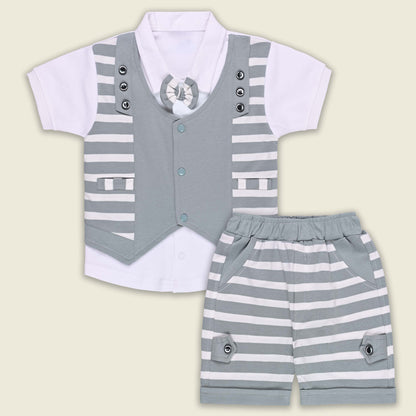 Boys Cotton T-shirt and Shorts Partywear Set