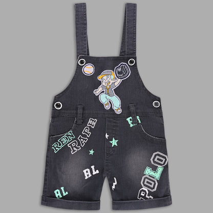 Boys Striped T-shirt and Denim Dungaree Set