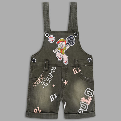 Boys Striped T-shirt and Denim Dungaree Set