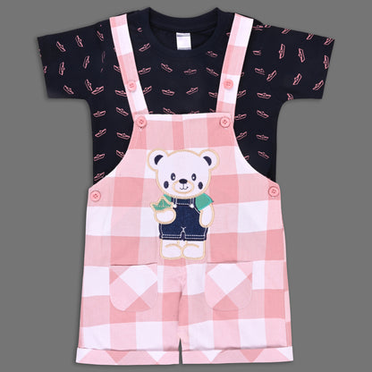Boys Striped T-shirt and Denim Dungaree Set