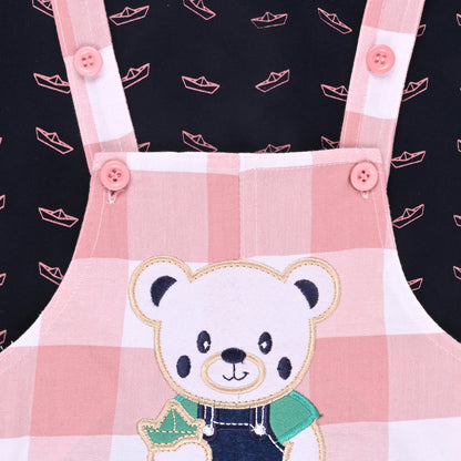 Boys Striped T-shirt and Denim Dungaree Set