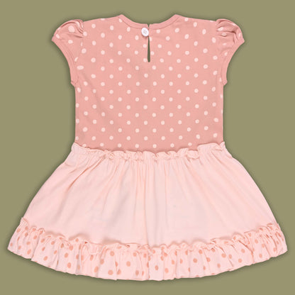 Girls Hello Kitty Embroidered Cotton Casual Dress