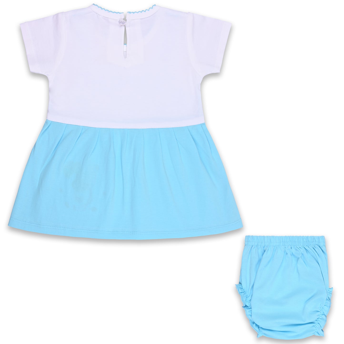 Baby Girls Applique A-Line Frock Dress With Brief