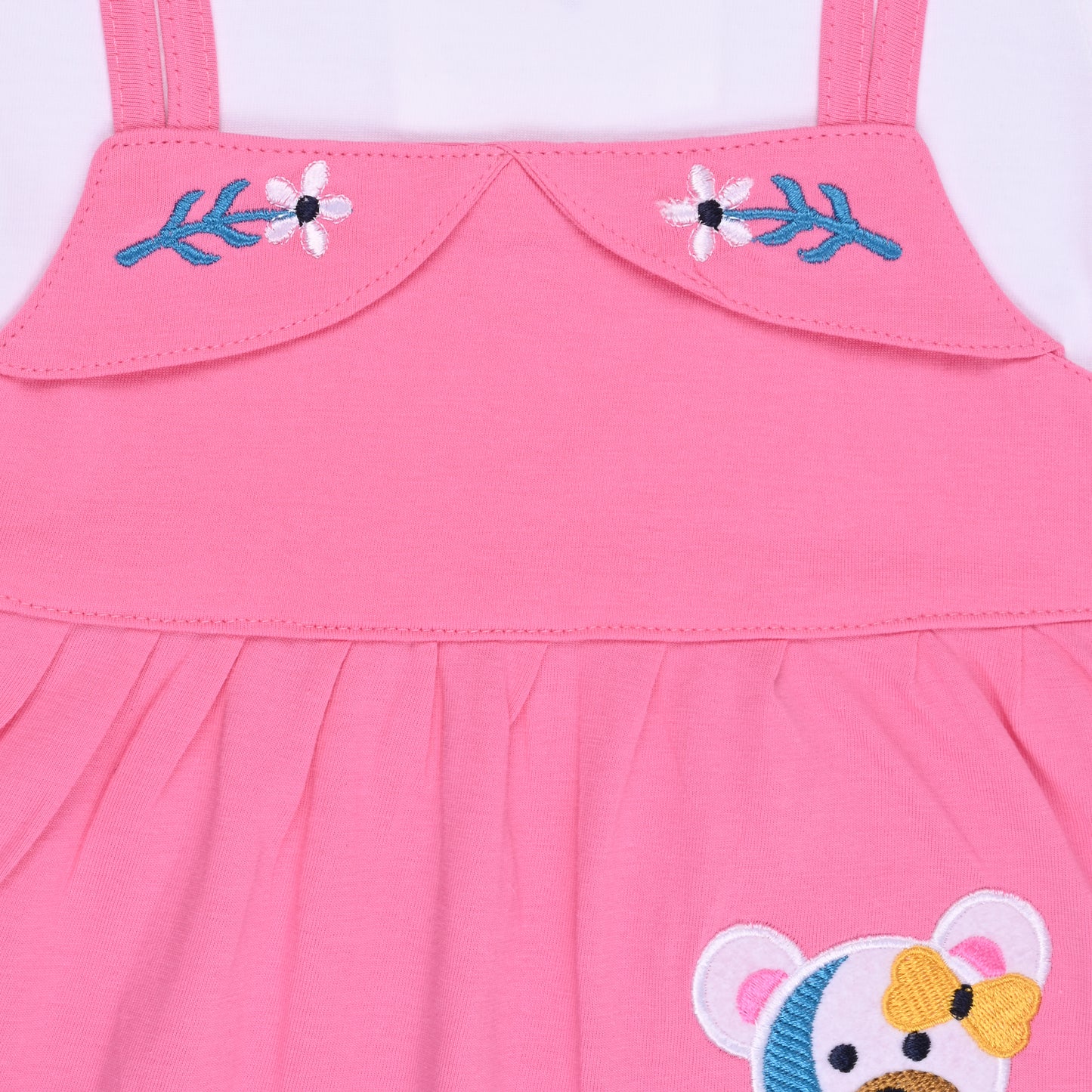 Baby Girls Applique A-Line Frock Dress With Brief