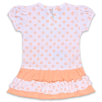 Baby Girls Printed A-Line Frock Dress With Brief