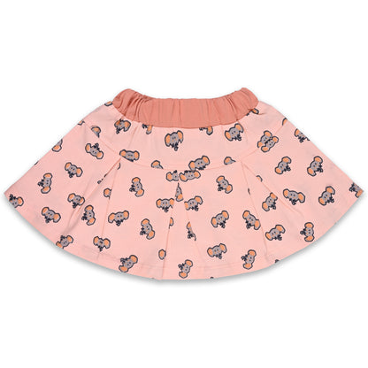 Girls Graphic Print Top and Skirt Clothing Set
