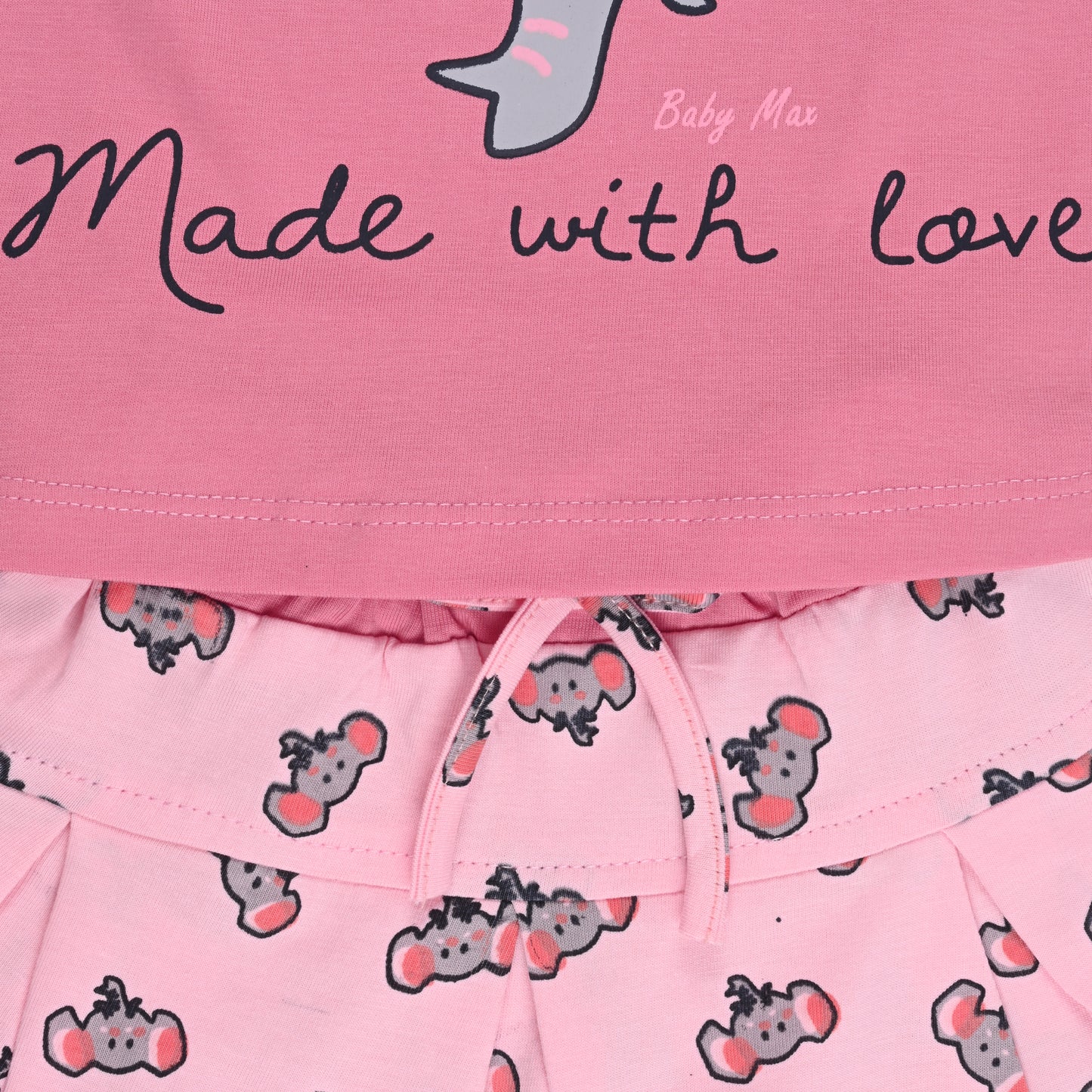 Girls Graphic Print Top and Skirt Clothing Set