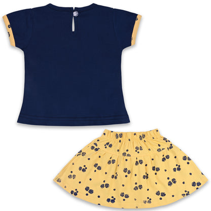 Baby Girls Graphic Print Top and Skirt Clothing Set