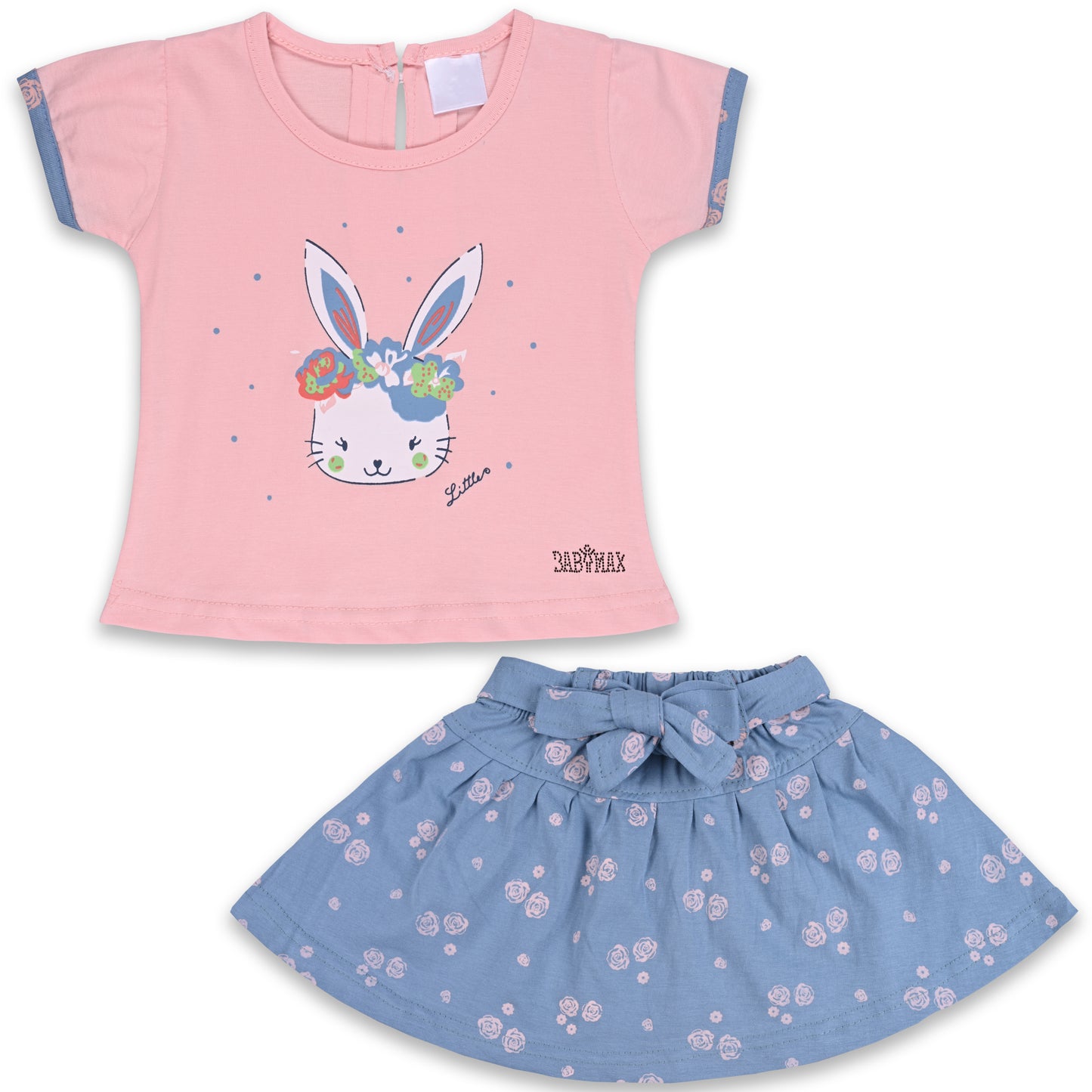 Baby Girls Graphic Print Top and Skirt Clothing Set