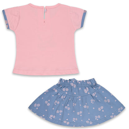 Baby Girls Graphic Print Top and Skirt Clothing Set
