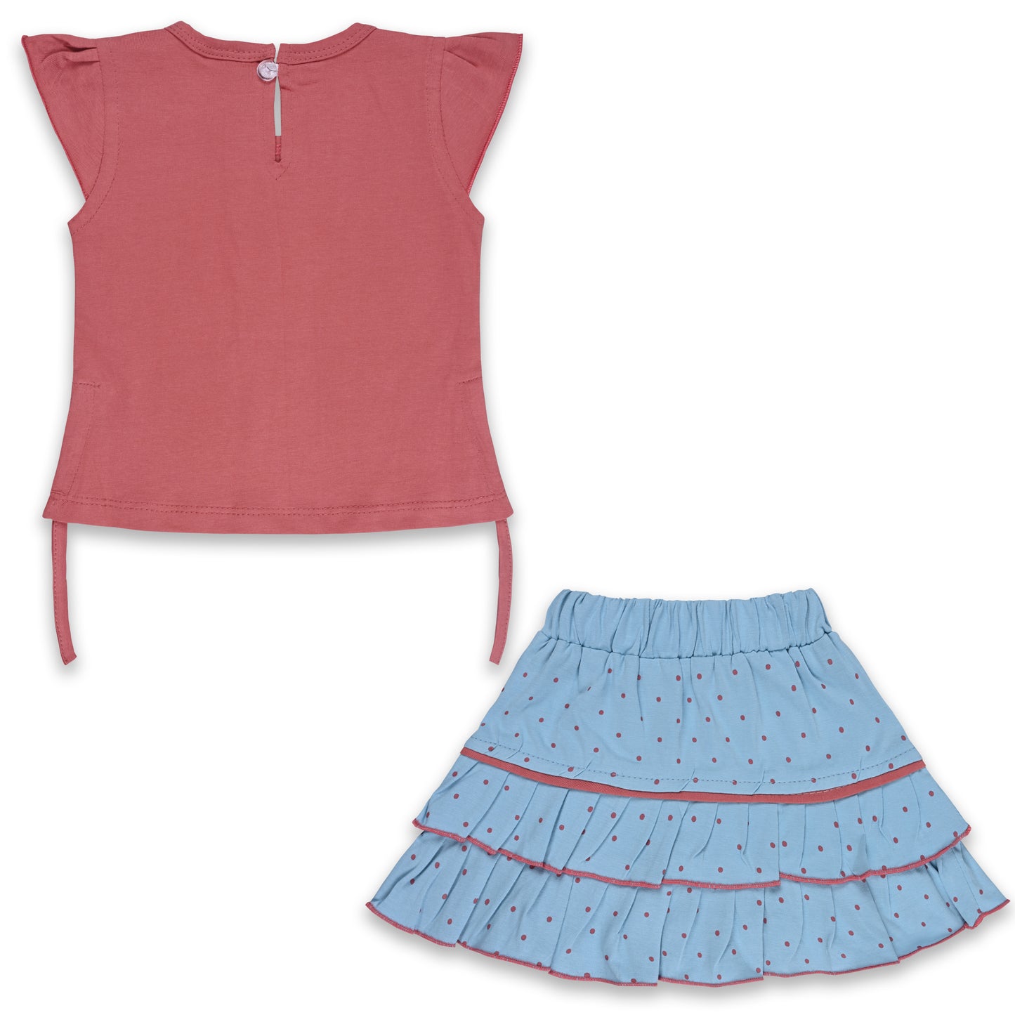 Baby Girls Graphic Print Top and Skirt Clothing Set